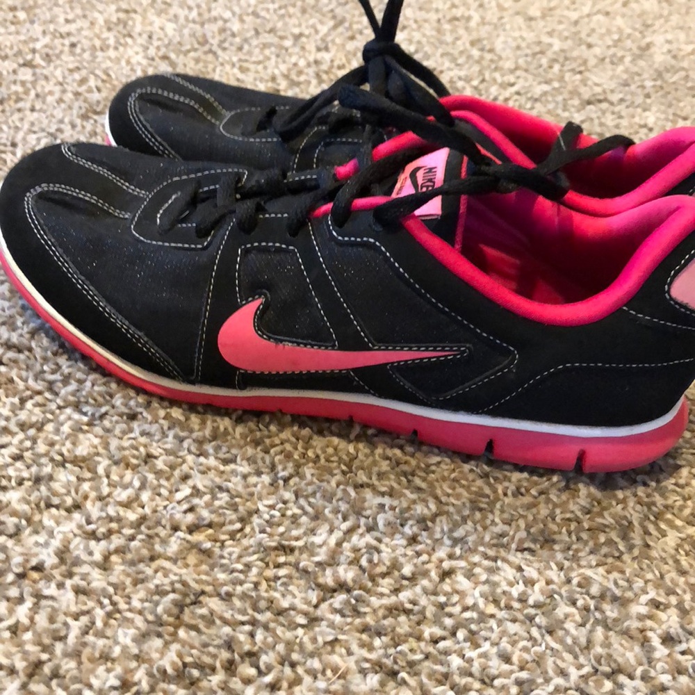 Pink & Black Nikes
